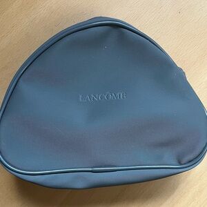 Lancôme Gray Triangular Makeup Beauty Cosmetic Bag Vintage